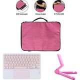 Microcase TCL Tab 11 Gen 2 Tablet ile Uyumlu Toucpad Bluetooth Klavye + Tablet Standı - Pembe AL5194
