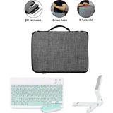 Microcase Tcl Tab 11 Gen 2 Tablet Uyumlu Gri Çanta + Türkçe Bluetooth Klavye +Mouse + Standı - Yeşil AL5161 - Çanta Klavye Mouse Stand - Açık Yeşil