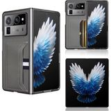Microcase Tecno Phantom V Fold2 Kartlıklı Deri Kaplama Kılıf-AL5120 (Gri)