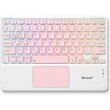 Microcase Touchpad RGB Tablet ve Telefonlar için Türkçe Bluetooth Klavye- AL5890 - Pembe