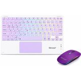 Microcase Touchpad RGB Tablet ve Telefonlar için Türkçe Bluetooth Klavye ve Mouse - AL5891 - Mor