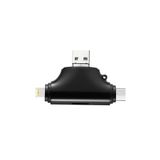 Microcase Type-c Lightning Micro Usb Telefonlar Için Sd Kart Okuyucu Flash Disk Adaptör Al2743 Uyumlu