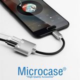 Microcase Type-C Splitter 2 in 1 Şarj ve Kulaklık Çevirici Adaptör Gümüş - Model No AL2301