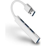 Microcase Type-C To USB 3.0 4 Port Çoklayıcı Hub Aluminyum Slim Kasa AL2584 - Gümüş