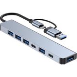 Microcase Type C To USB 3.0 7in1 Port Çoğaltıcı Hub Adaptör - AL4615 - Açık Gri