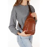 Microcase Unisex Body Bag Kulaklık Çıkışlı Deri Çapraz Omuz Göğüs Çantası Siyah AL3871
