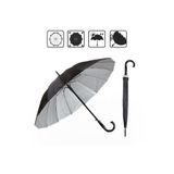 Microcase Unisex Otomatik 16 Telli Rüzgara Dayanıklı Su Geçirmez Baston Şemsiye AL4664