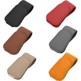 Microcase Universal Suni Deri Oto Güneş Gözlük Tutucu Askılık Mıknatıslı - AL5240 - Gri