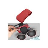 Microcase Universal Suni Deri Oto Güneş Gözlük Tutucu Askılık Mıknatıslı - AL5240