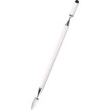 Microcase Universal Telefon Tablet 3in1 Tükenmez ve Disk Uçlu Stylus Pen Dokunmatik Kalem - AL3468 - Beyaz