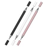 Microcase Universal Telefon Tablet iPad 2in1 Disk Uçlu Stylus Pen Dokunmatik Kalem - AL3463 (Beyaz)