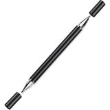 Microcase Universal Telefon Tablet iPad 2in1 Disk Uçlu Stylus Pen Dokunmatik Kalem - AL3463 (Siyah)