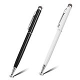 Microcase Universal Telefon Tablet iPad 2in1 Disk Uçlu Stylus Pen Dokunmatik Kalem - AL3467 (Siyah)