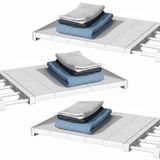 Microcase Uzunluk Ayarlamalı Dolap içi Raf 35X48-80 CM 3 ADET AL5705