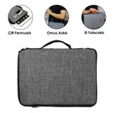 Microcase Vestel V Tab Z1 10 inch Tablet için Omuz Askılı ve El Tutacaklı Universal Sleeve Taşıma Çantası -AL3068