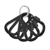 Microcase Vidalı Kilitli Karabina Askı 5.5 cm - Çok Amaçlı D Tipi Kamp Anahtarlık Çanta Kampçılık Ekipman Sabitleme Kancası Siyah 5 Adet - AL5886