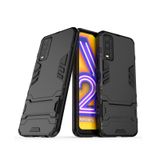 Microcase Vivo Y20 Alfa Armor Standlı Perfect Koruma Kılıf - Siyah