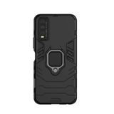 Microcase Vivo Y20 - Vivo Y20S Batman Serisi Yüzük Standlı Armor Kılıf - Siyah