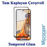 Microcase Xiaomi 11T Tam Kaplayan Çerçeveli Tempered Ekran Koruyucu - Siyah