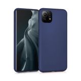 Microcase Xiaomi Mi 11 Premium Matte Silikon Lacivert Kılıf