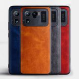 Microcase Xiaomi Mi 11 Ultra Kamera Korumalı Deri Kaplama Plastik Kılıf - AL8120 (Siyah)