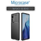 Microcase Xiaomi Mi 12 Maxy Serisi Carbon Fiber Silikon Kılıf - Siyah