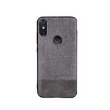 Microcase Xiaomi Mi 8 SE Fabrik Serisi Kumaş ve Deri Desen Kılıf - Gri