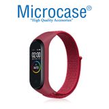 Microcase Xiaomi Mi Band 5 Kaliteli Hasır Örme Kayış -kırmızı Ky4