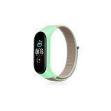 Microcase Xiaomi Mi Band 5 Kaliteli Hasır Örme Kayış Su Yeşili-kahverengi - Ky4
