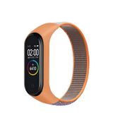 Microcase Xiaomi Mi Band 5 Kaliteli Hasır Örme Kayış Turuncu-gri - Ky4