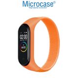Microcase Xiaomi Mi Band 5 Kaliteli Hasır Örme Kayış Turuncu - Ky4