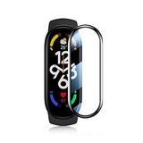 Microcase Xiaomi Mi Band 7 Tam Kaplayan Kavisli Ekran Koruyucu 3D Pet Film - Siyah