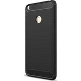Microcase Xiaomi Mi Max 2 Brushed Carbon Silikon Tempered Cam + Siyah Kılıf