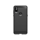 Microcase Xiaomi Mi Mix 3 Brushed Carbon Fiber Silikon TPU Siyah Kılıf