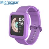 Microcase Xiaomi Mi Watch Lite Önü Açık Tasarım Yumuşak Silikon Kılıf (Lila)