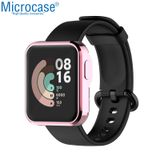 Microcase Xiaomi Mi Watch Lite Önü Kapalı Tasarım Yumuşak Silikon Kılıf - Pembe