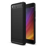 Microcase Xiaomi Mi5S Brushed Carbon Silikon TPU Siyah Kılıf