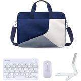 Microcase Xiaomi Pad 8 / Pad 8 Pro Için Macbook Çantası+Türkçe Bluetooth Klavye+Mouse+Tablet Standı Beyaz AL5164