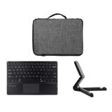 Microcase Xiaomi Pad 8 / Pad 8 Pro Tablet ile Uyumlu Toucpad Bluetooth Klavye + Tablet Standı - Siyah AL5183