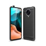 Microcase Xiaomi Poco F2 Pro - Redmi K30 Pro Brushed Carbon Fiber Silikon Kılıf- Siyah