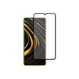 Microcase Xiaomi Poco M3 Tam Kaplayan Çerçeveli Tempered Ekran Koruyucu - Siyah