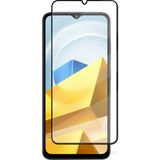 Microcase Xiaomi Poco M5 Tam Kaplayan Çerçeveli Tempered Ekran Koruyucu - Siyah AL3276