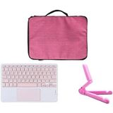 Microcase Xiaomi Poco Pad X1 11.2 Inch Tablet ile Uyumlu Toucpad Bluetooth Klavye + Tablet Standı - Pembe AL5194