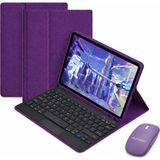 Microcase Xiaomi Poco Pad X1 11.2 Inch Tablet Uyumlu Bluetooth Touchpad Klavye+Bluetooth Mouse+Standlı Kılıf-Bkk7 - Mor