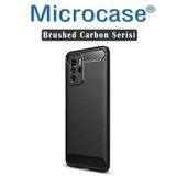 Microcase Xiaomi Poco X3 GT Brushed Carbon Fiber Silikon Kılıf - Siyah