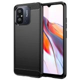 Microcase Xiaomi Redmi 12C / 11A / Poco C55 Brushed Carbon Fiber Silikon Kılıf - Siyah AL3332