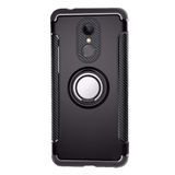 Microcase Xiaomi Redmi 5 Plus 5.99 inch Yüzük Standlı Armor Silikon Kılıf - Siyah