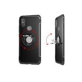 Microcase Xiaomi Redmi 6 Yüzük Standlı Armor Siyah Silikon Kılıf