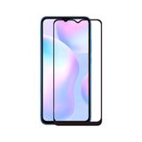 Microcase Xiaomi Redmi 9A Tam Kaplayan Çerçeveli Tempered Ekran Koruyucu - Mat Siyah