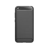 Microcase Xiaomi Redmi Go Brushed Carbon Fiber TPU Siyah Silikon Kılıf